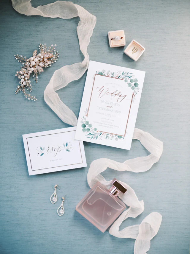 Wedding stationery photographed by Jeff and Michele at The Icehouse